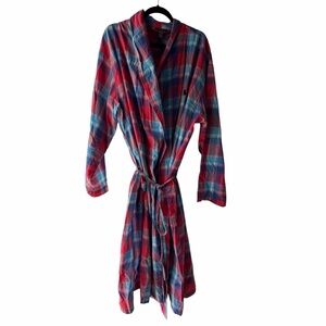 Polo Ralph Lauren Plaid Cotton Robe L Preppy Americana
